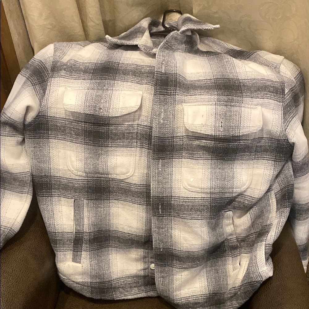Plaid Button-Up Jacket